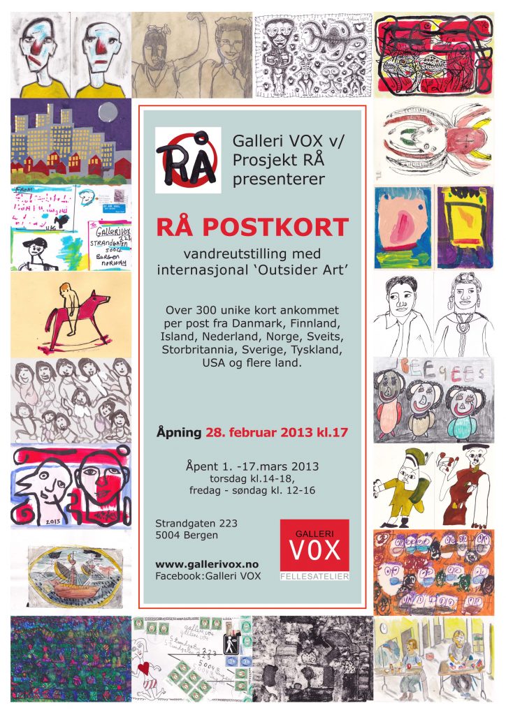 Galleri VOX v/Projekt RÅ presenterar en vykortsutställning